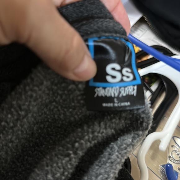 Vans charcoal gray crew neck sweat shirt tell friend VanDoren logo - Picture 4 of 4